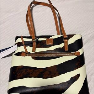 Dooney & Bourke Zebra Print Tote NWT